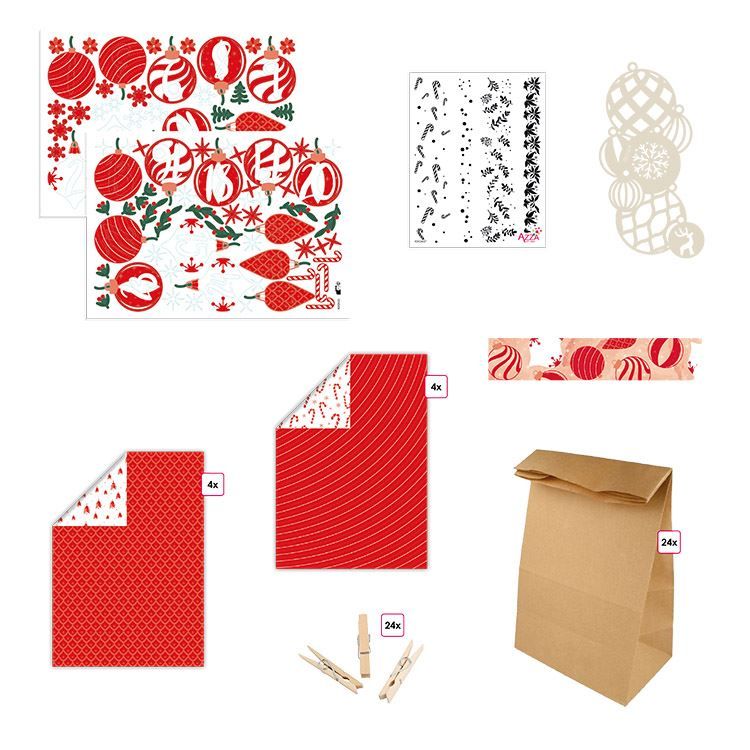 Adventskalender 2025 - Beutel zum Dekorieren 🇫🇷