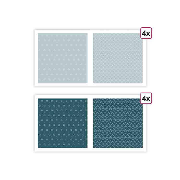 Designpapier A4 'Essentiell Blaugrau' (8 Stk.)