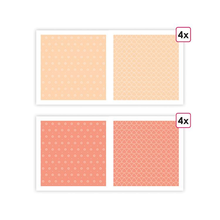 Designpapier A4 'Essentiell Pfirsich' (8 Stk.)