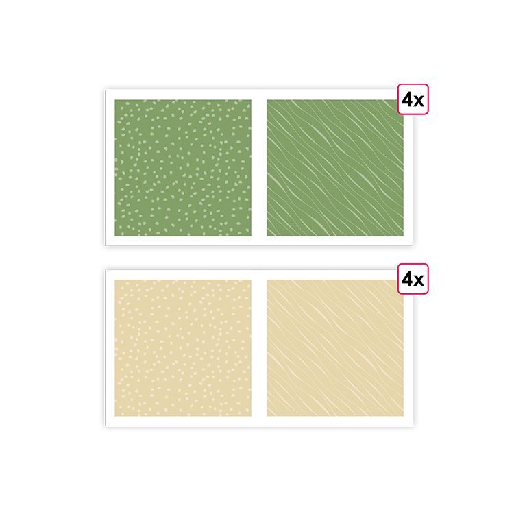 Designpapier A4 ‘Essentiell Wiese’ (8 Stk.)