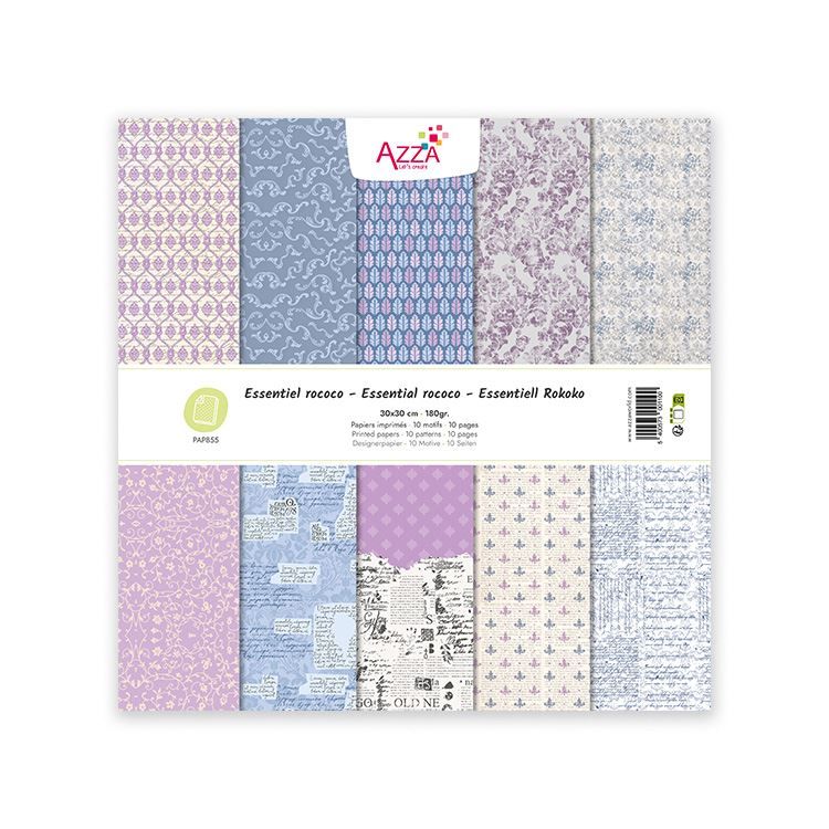Designpapierblock 30x30 ‘Essentiell Rokoko’