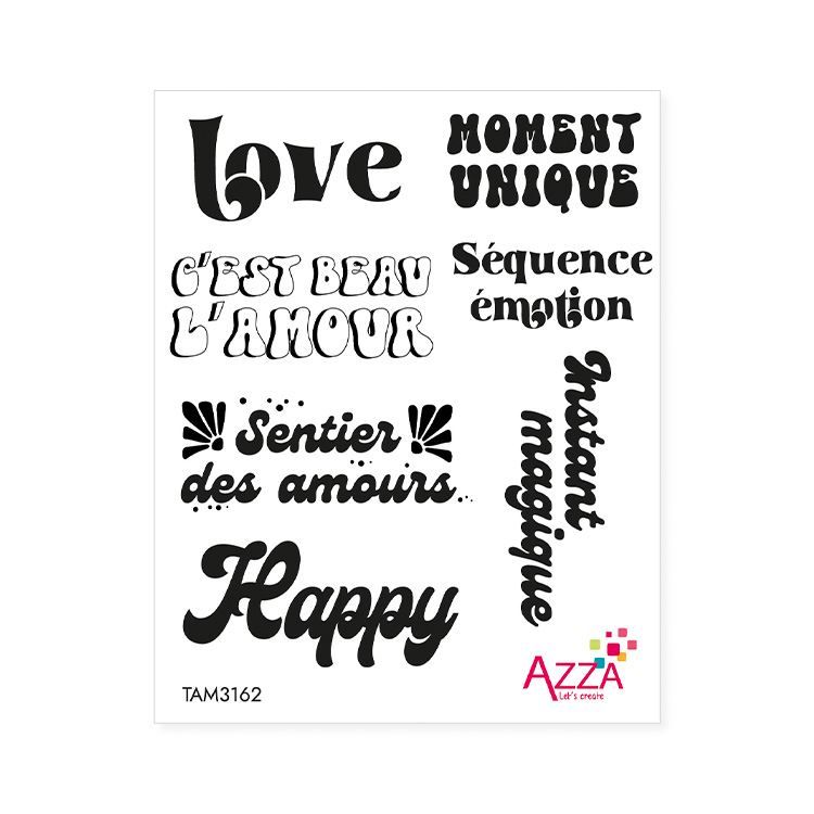 Rubinstempel 'Mots Retro Design' 🇫🇷