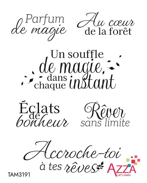 Rubinstempel 'Mots forêt enchantée' 🇫🇷