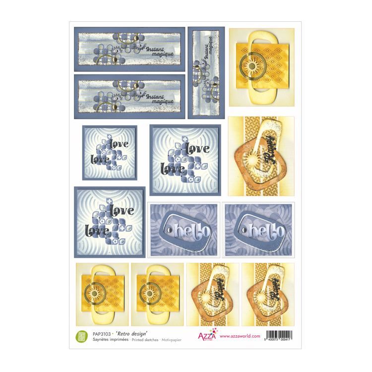 Motivpapier 'Retro Design'