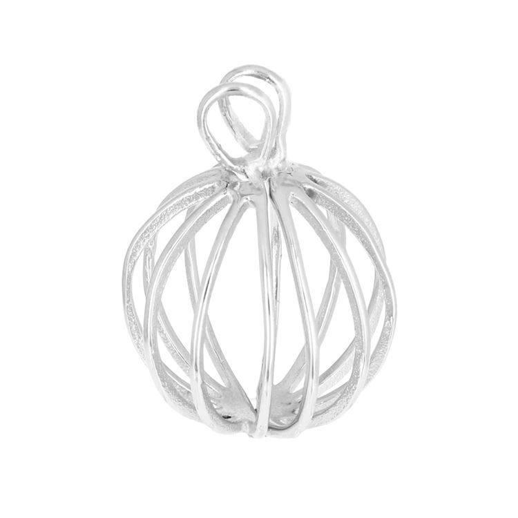 Pendentif cage HARMONY argenté