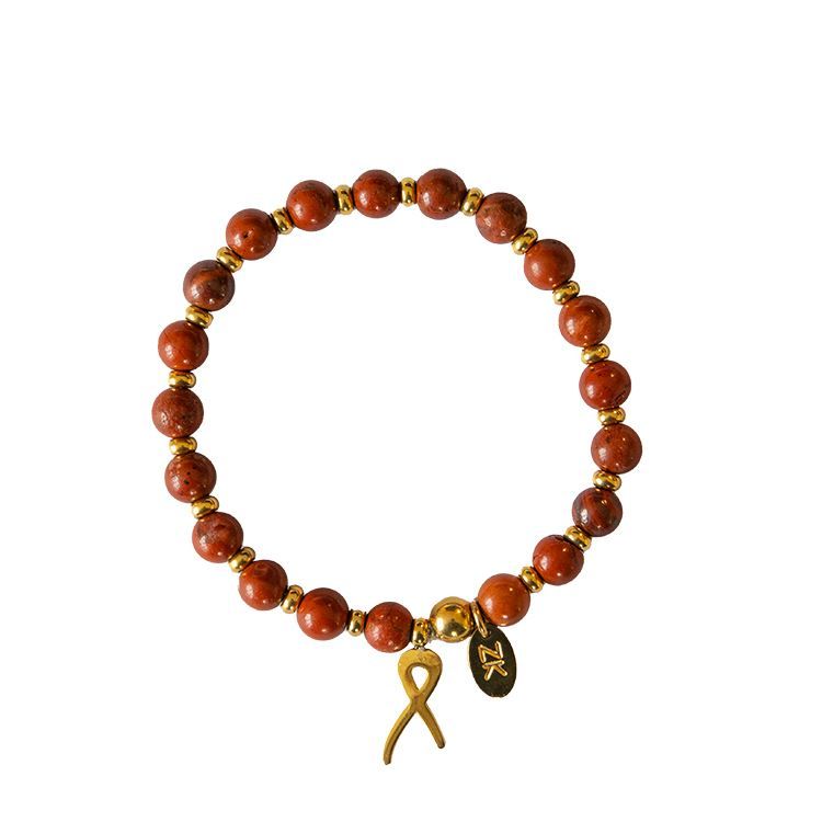 Bracelet Jaspe rouge 6 mm Oct Rose