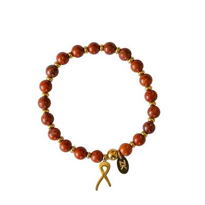 Bracelet Jaspe rouge 6 mm Oct Rose