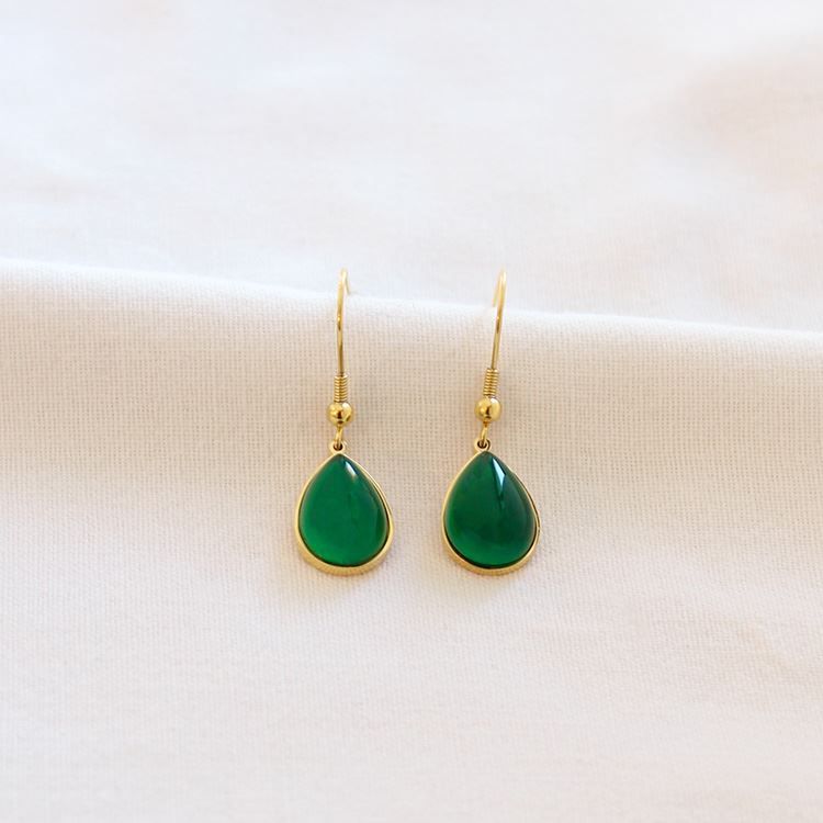 Boucles chrysoprase, doré