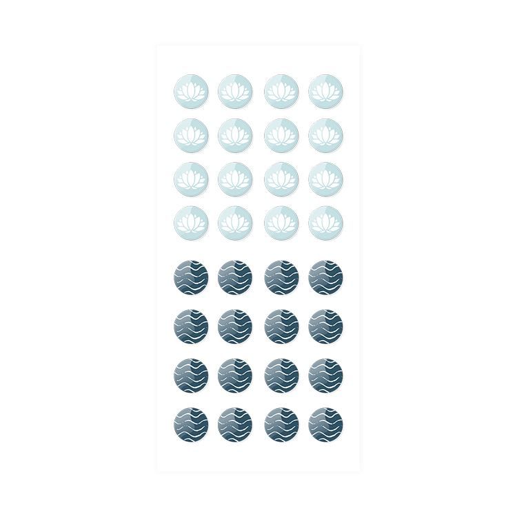Perles de résine 'Sérénité aquatique' (32 pcs)
