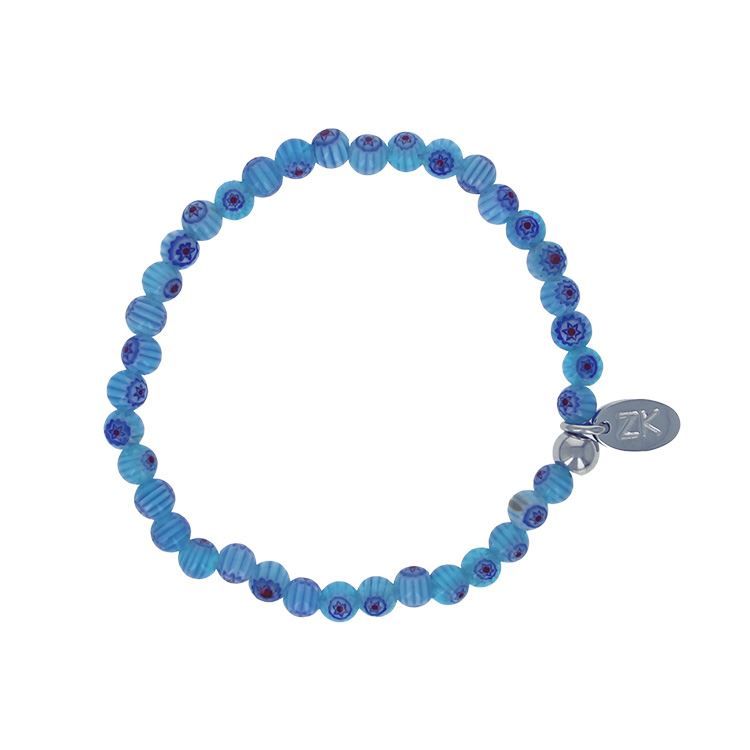 Armband Blaue Glasperlen