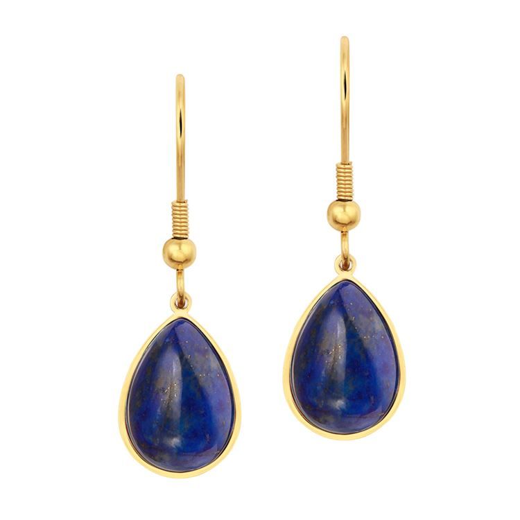 Ohrhänger Lapislazuli vergoldet