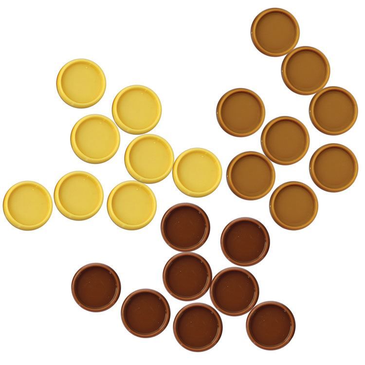 Bindescheiben 'Schokolade' (18 mm - 24 Stk.)