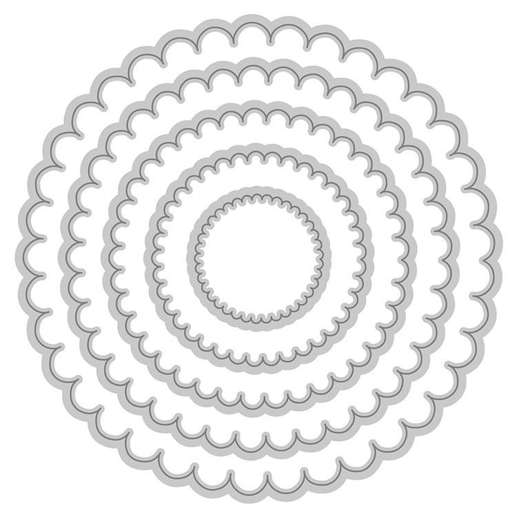 Konzentrische Stanzformen 'Kreise mit Wellenrand' (3-11 cm)