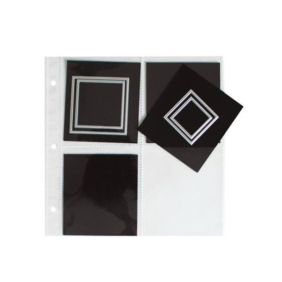 Einsteckhüllen mit Magnetplatte - 4 Fächer (5 Stk.)