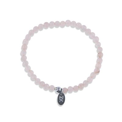 Bracelet Quartz rose 4 mm