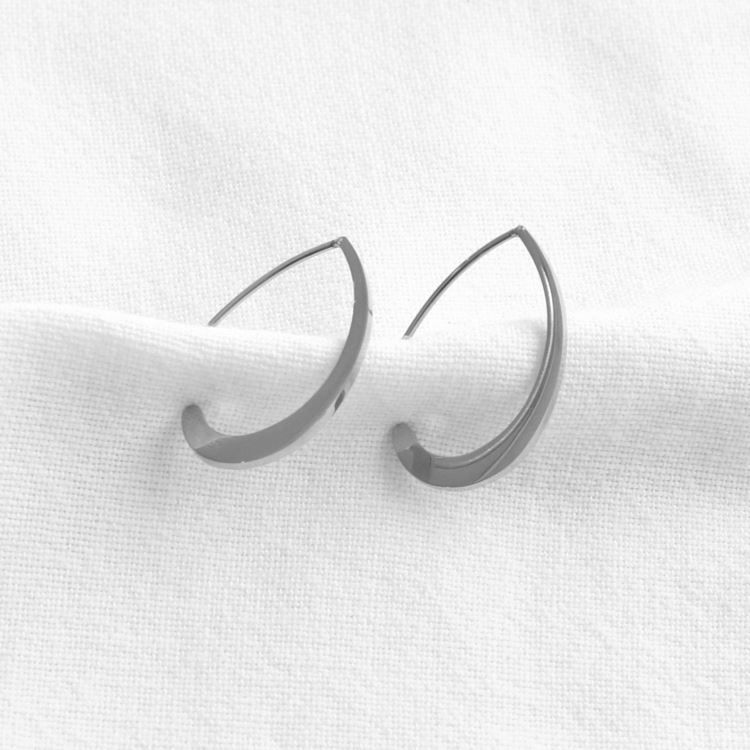 Boucles d'oreilles arabesque, argenté