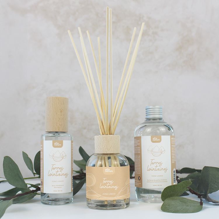 Diffusor mit Rattan-Stäbchen – Ferne Länder (nachfüllbar)