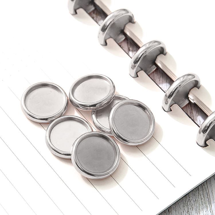 Bindescheiben ‘Metallisch Silber’ (18 mm - 12 Stk.)