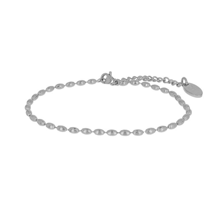 BRA maille boule allongés, argenté, 18 cm + 4 cm