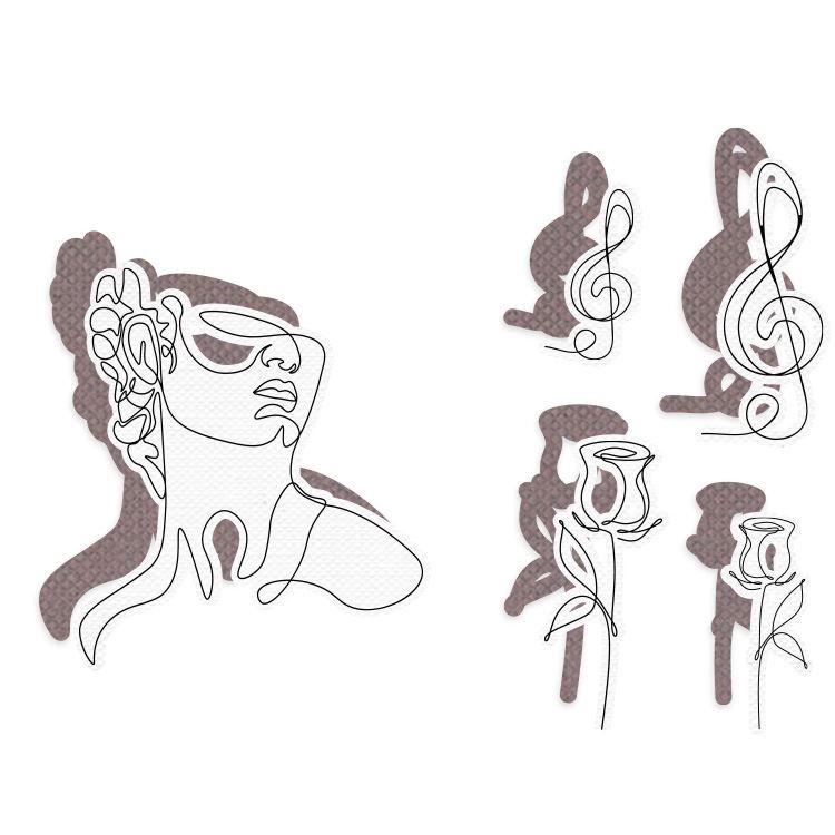 Matrices de découpe 'Poésie lyrique' (contour)