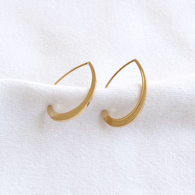 Boucles d'oreilles Arabesque, doré 18 K