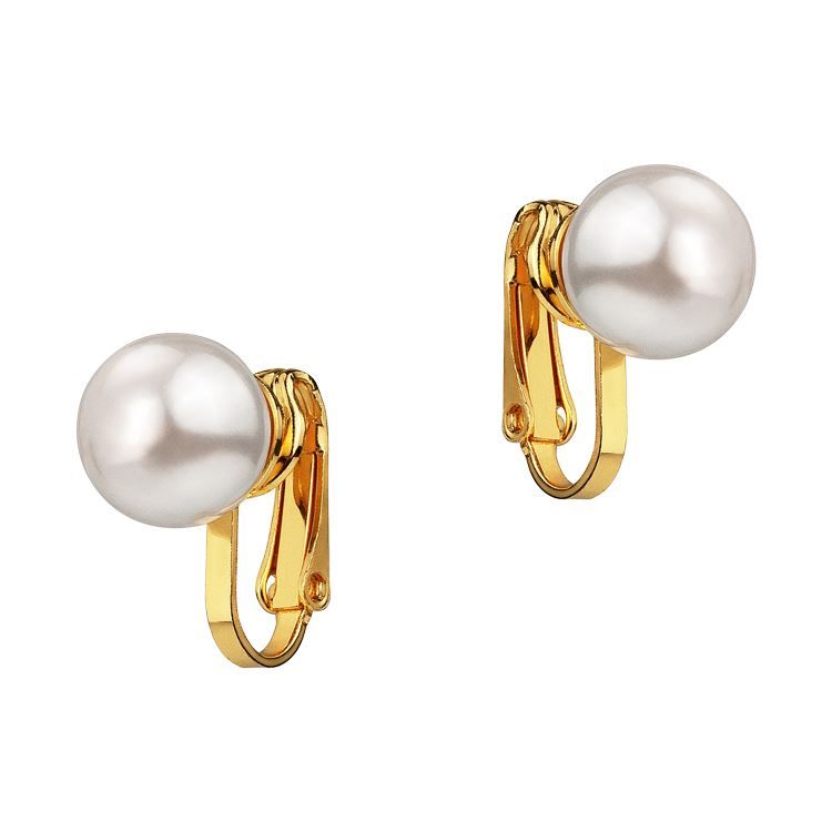 Boucles clips HORTENSE BLANC, nacre