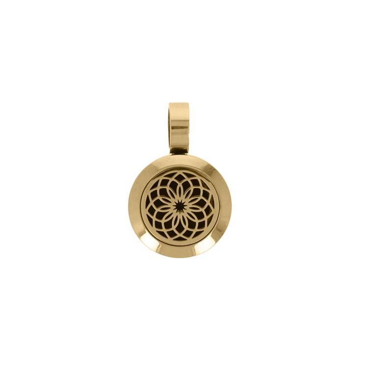 Petit pendentif diffuseur aromath, doré 18K