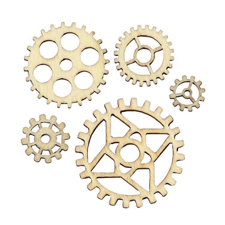 Konturenfiguren aus Holz ‘Zahnräder’