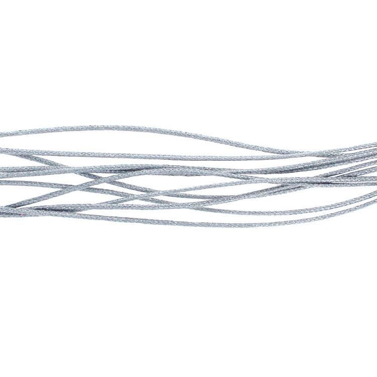 Glitzernde Wachskordel ‘Silber’ (1mmx10m)