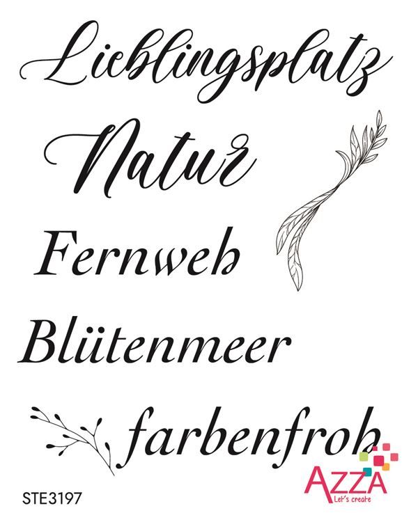 Rubinstempel 'Worte Romanze'