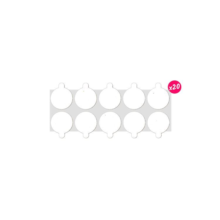 Sticker adhesive double face 2,5cm (2x10 pcs)