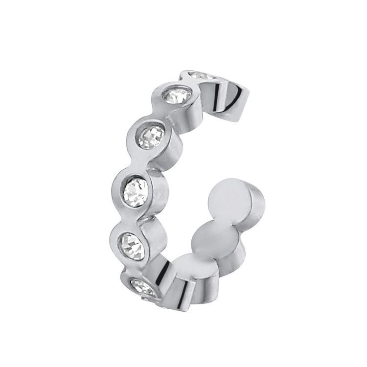 Bague d'oreilles strass argenté