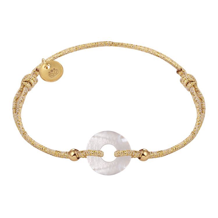 Bracelet VERONE CIBLE DORE, nacre
