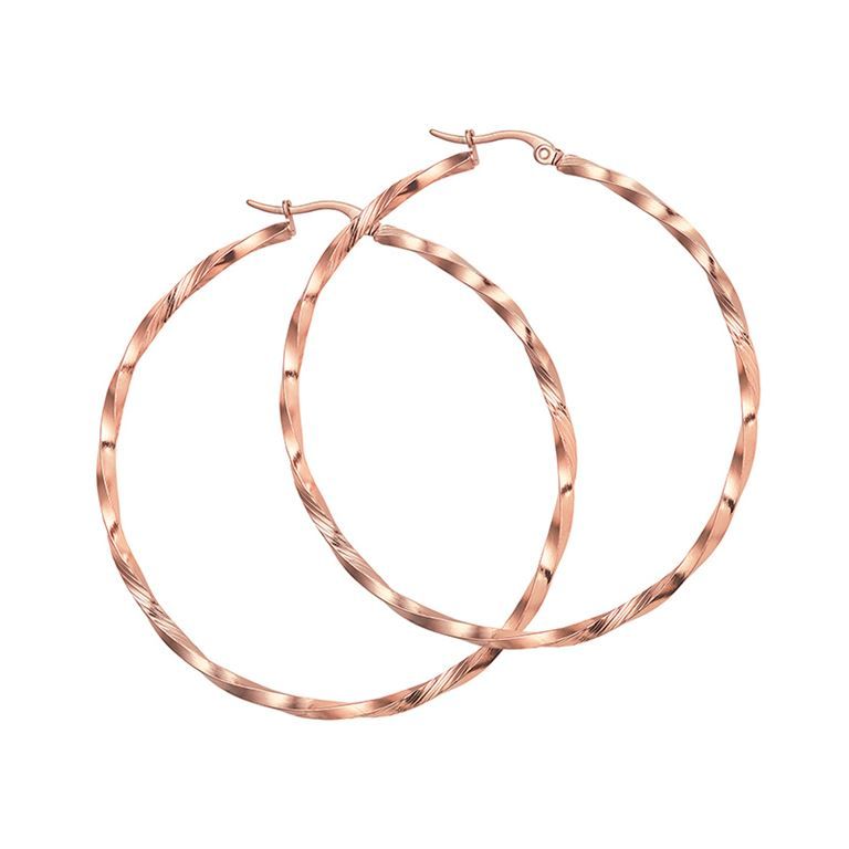 Boucles d'oreilles Ronda rose (L)