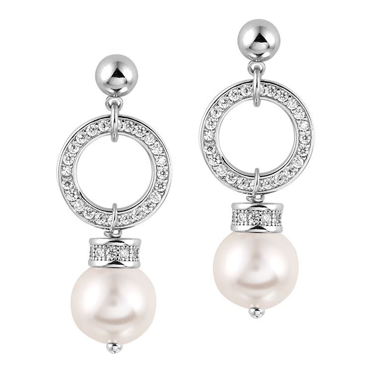 Boucles JUNON BLANC, nacre