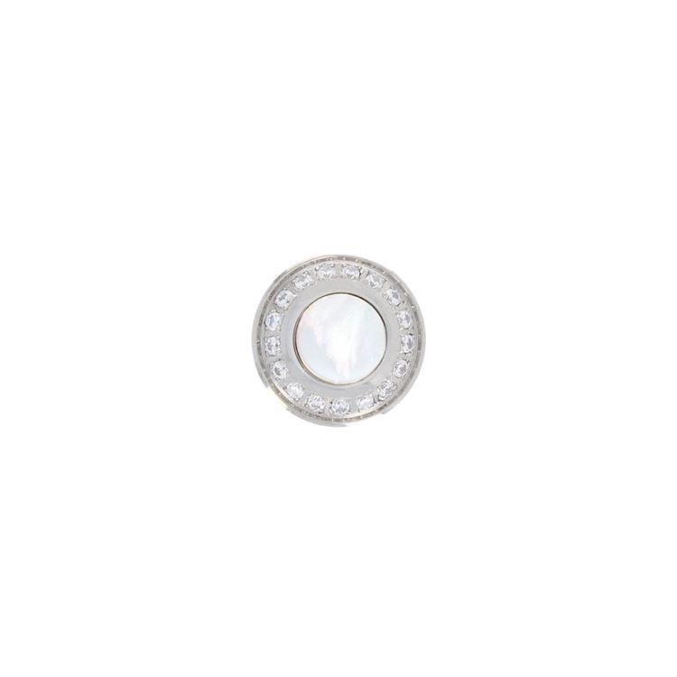 Bouton à visser, strass &amp; FWP, argenté