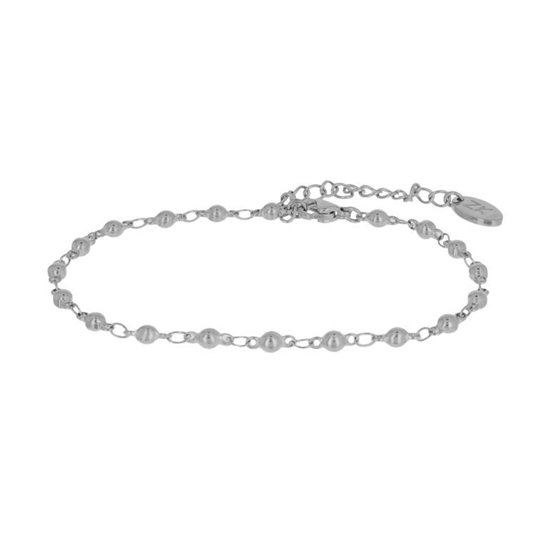 BRA maille chapelet, argenté, 18 cm + 4 cm