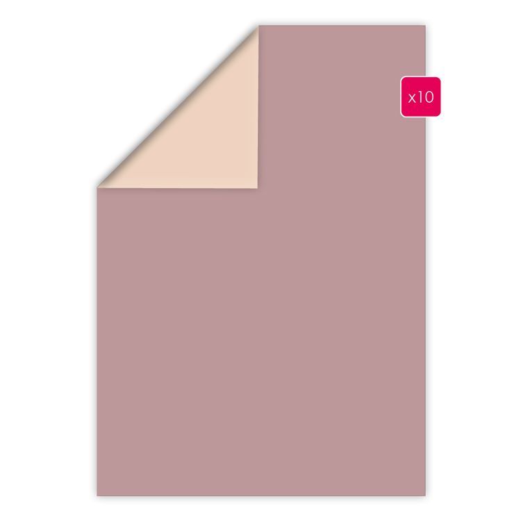 Duopapier A4 ‘Indische Rose - Muskatnuss’ (10 Stk.)