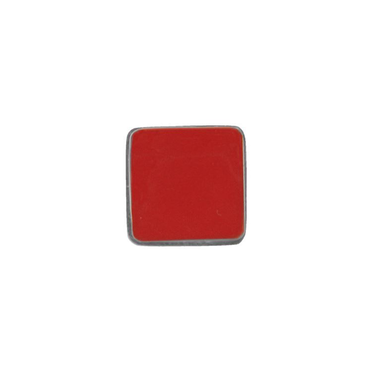 Bouton à visser émail rouge, argenté