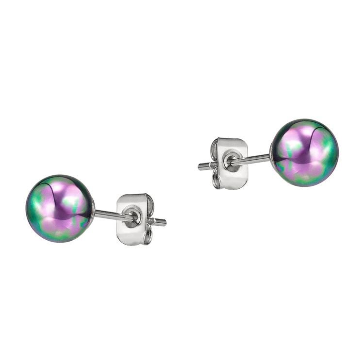 Boucles ROXANE NOIR, nacre