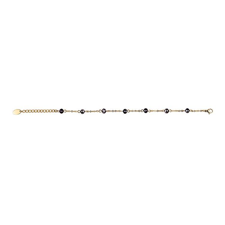 Bracelet Garance noire doré 18K