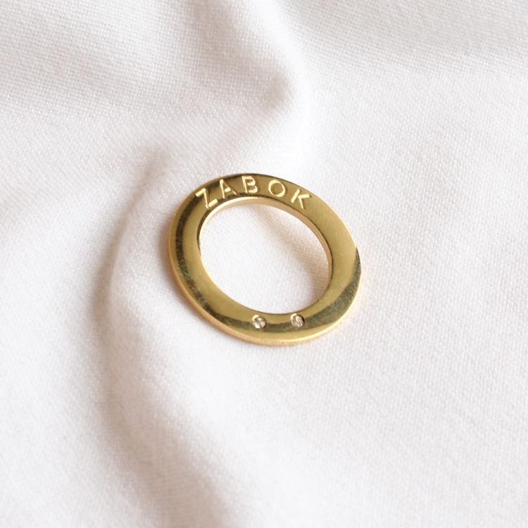 Pendentif anneau Dolce M doré 18K