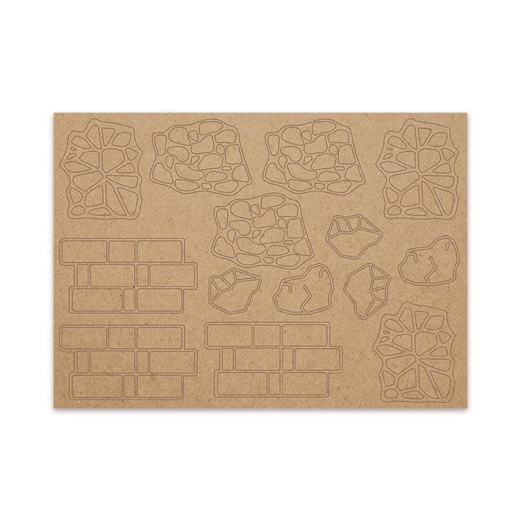 Kraft-Konturenfiguren ‘Mineralische Textur’