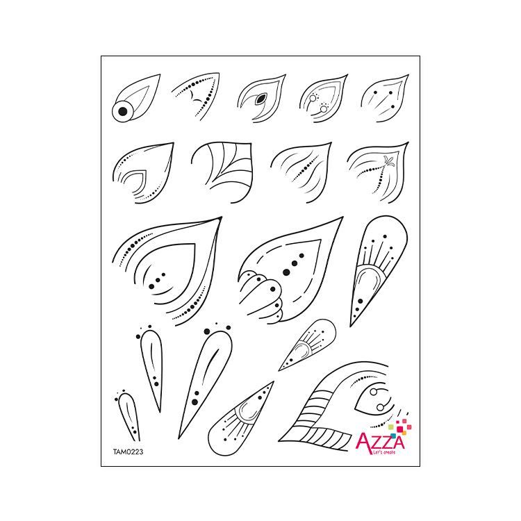 Tampons diamant 'Symboles artistiques'