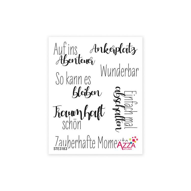 Rubinstempel 'Worte Boho'