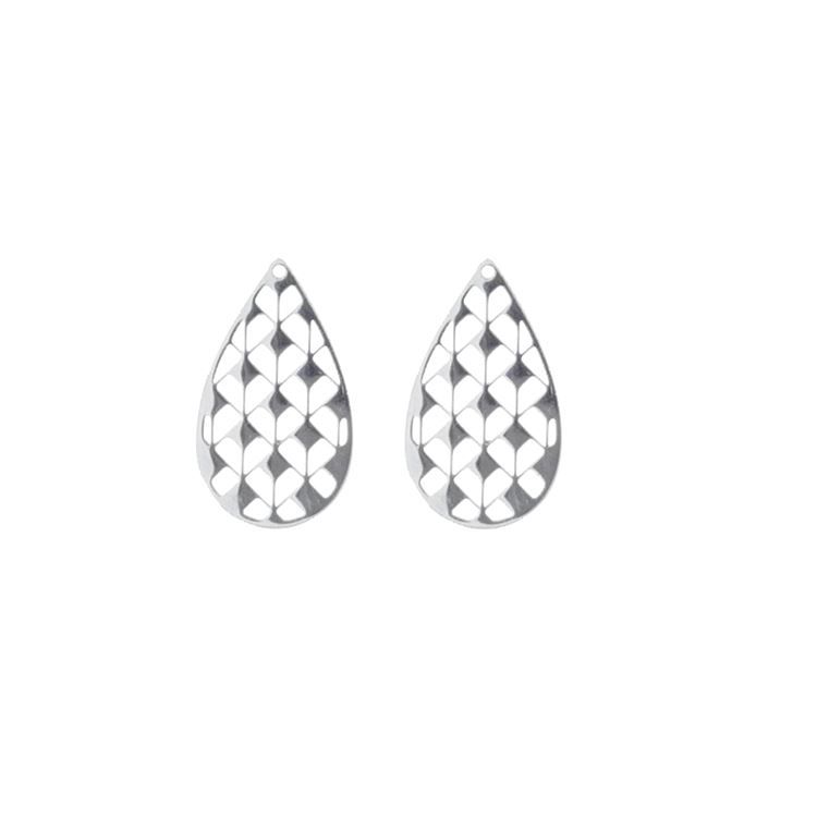 ACC pour BOU, gouttes jacquard argenté, 2.5 cm