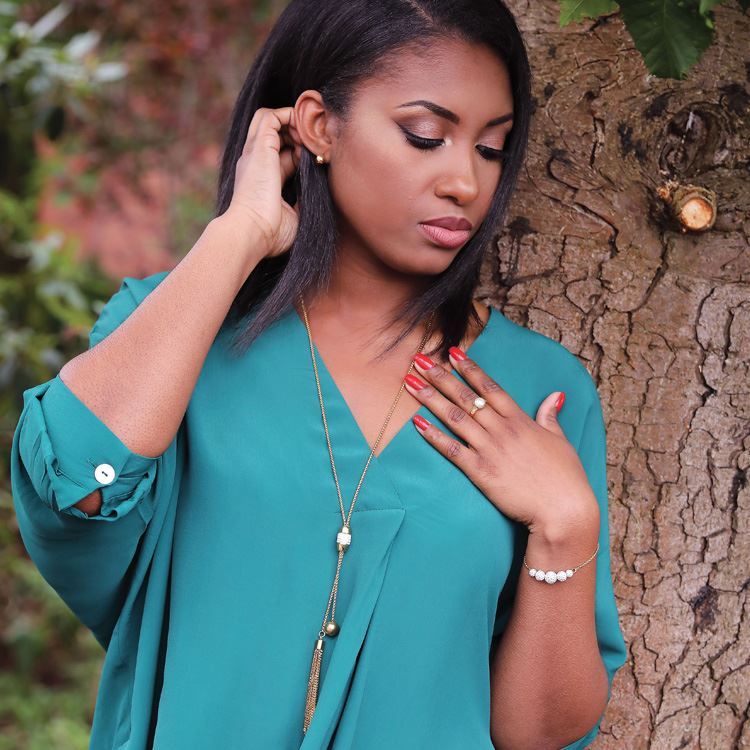 Collier Angélique, glissière, doré 18K