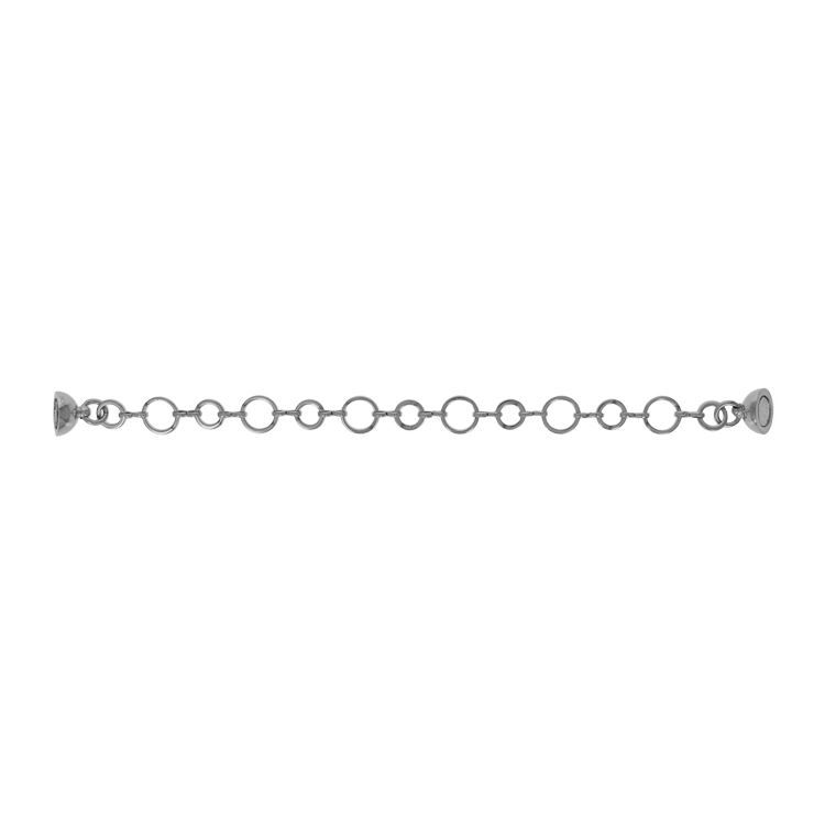 Bracelet magnétique fins anneaux argenté