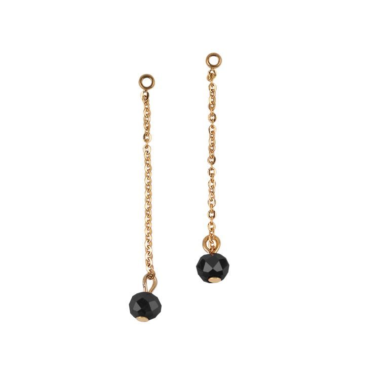 Acc pour BOU, GARANCE, chaine doré et perle noir
