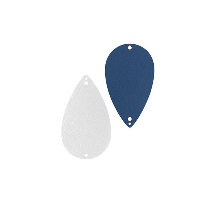 Cuir réversible BOU Elégantes bleu roi/blanc